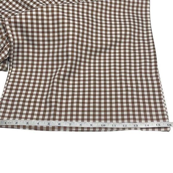 Nasty Gal Brown and White Check Ultra Wide Leg Trousers - Picture 8 of 8